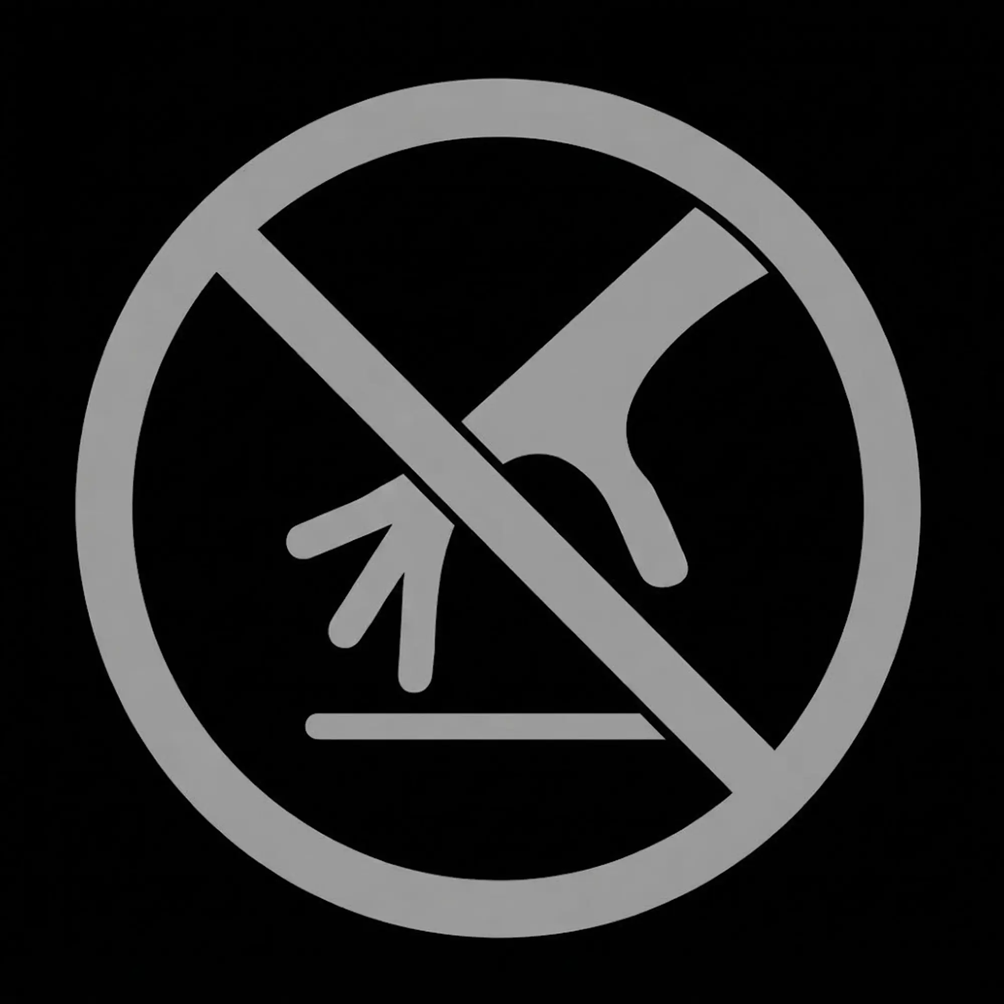 A scratching hand crossed out in a no sign